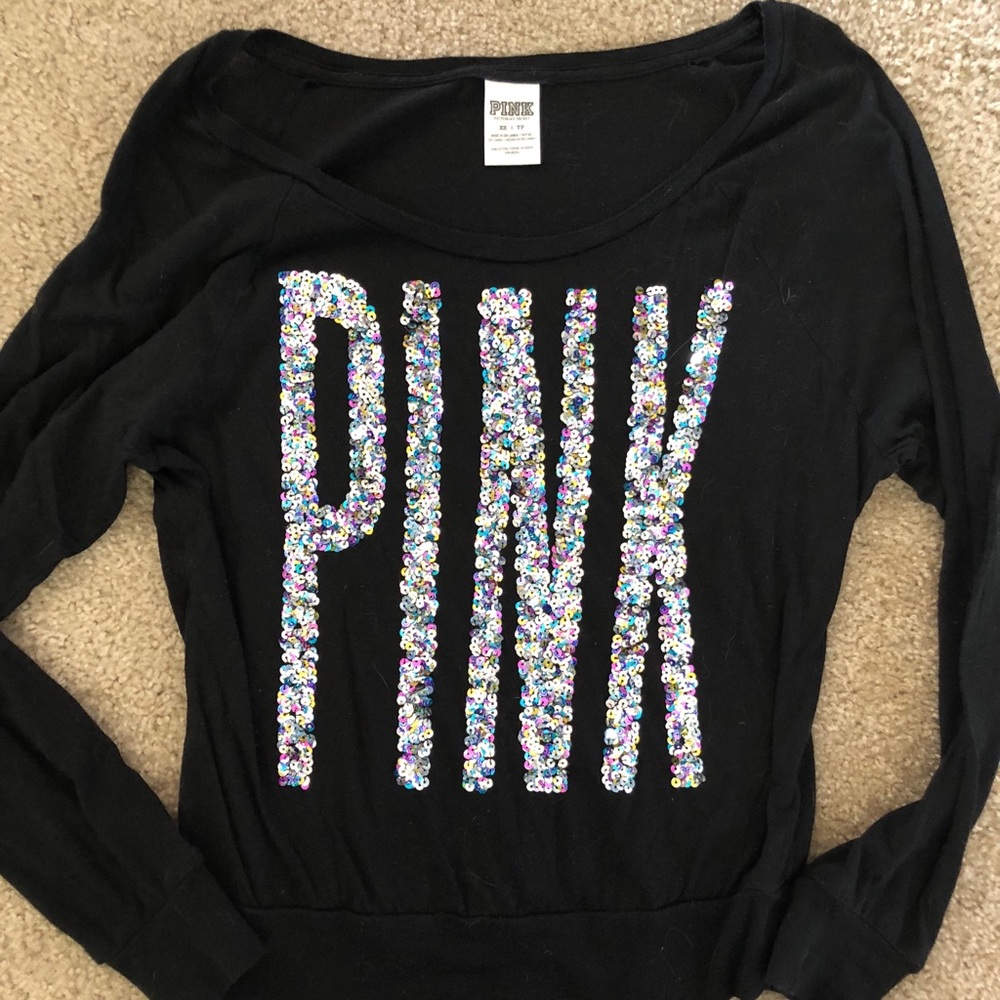 Pink sequin long sleeve